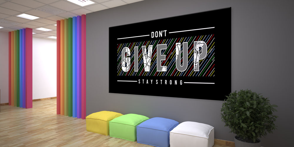 sports-wall-art-decor-7915-04 Don’t Give Up Stay Strong Spor Motivasyon Duvar Dekoru – 7915-DK