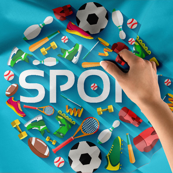 Spor Ekipmanları Çemberi Duvar Örtüsü 8442