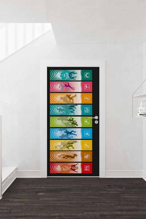 Çoklu Spor Branşları Kapı Giydirme 8960