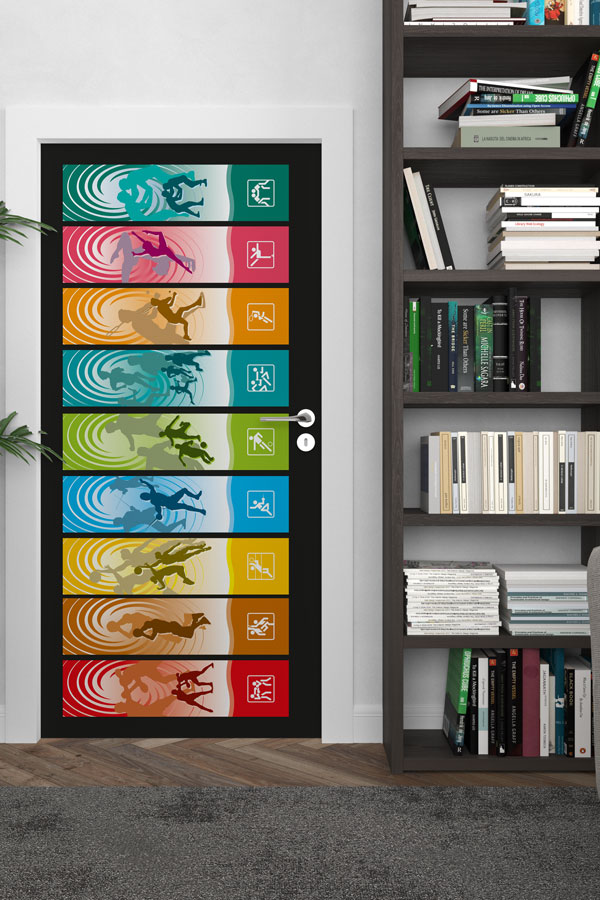 Çoklu Spor Branşları Kapı Giydirme 8960