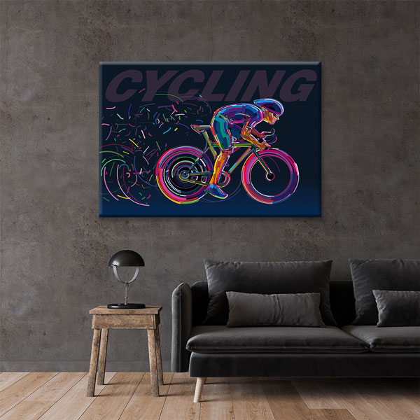Renkli Cycling Kanvas Tablo – 5818
