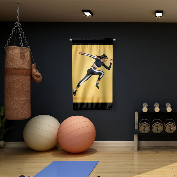 Koşu ve Atletizm Spor Duvar Flaması 5899