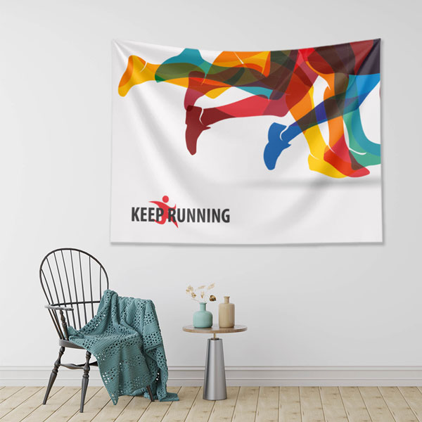 Renkli Koşu Spor Duvar Örtüsü 5860