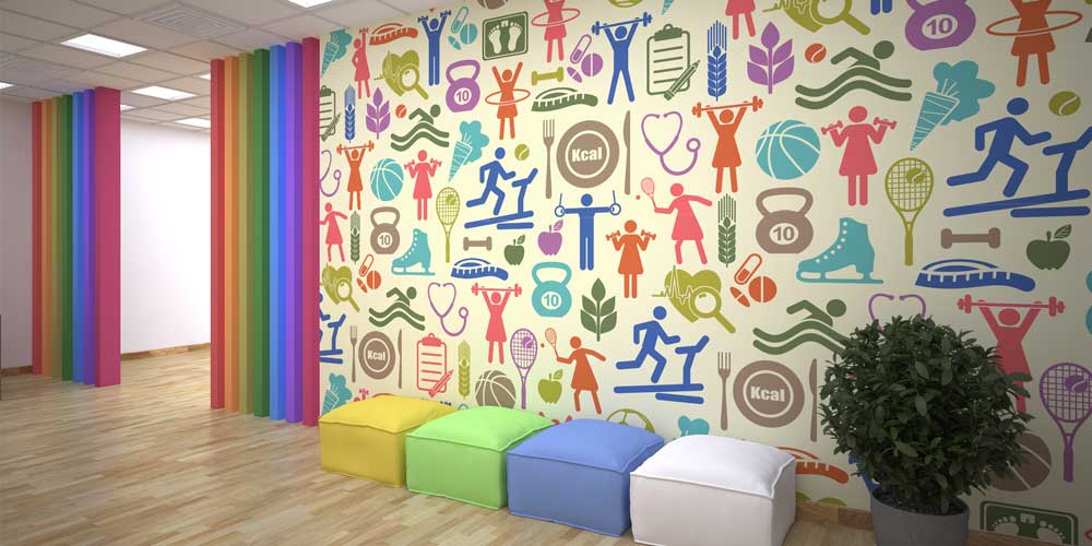 sports-wallpaper-1068-01 Sağlıklı Yaşam ve Spor Temalı Desenli Duvar Kağıdı 1068