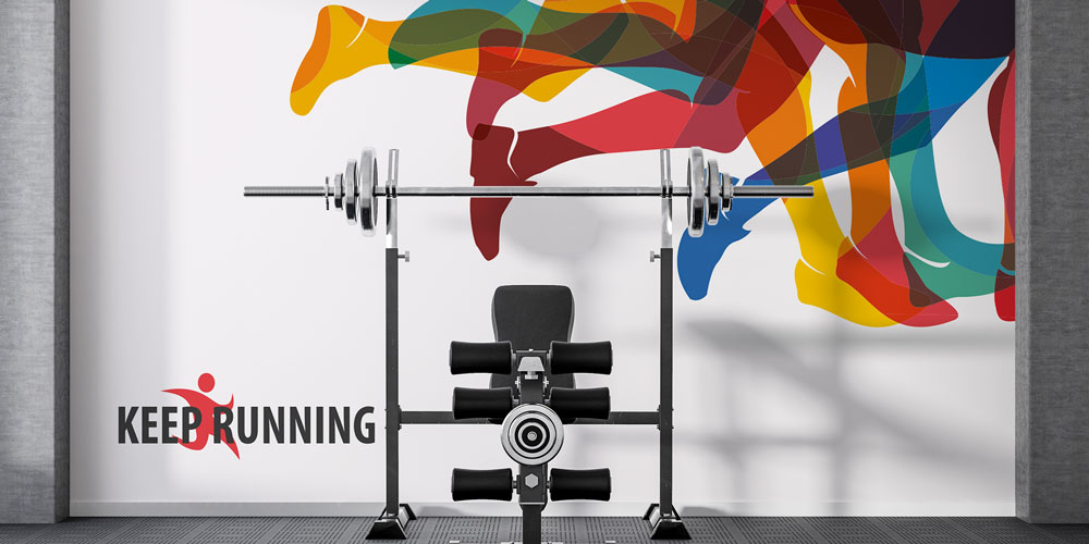 sports-wallpaper-decor-5831-01 Keep Run Koşu Duvar Kağıdı 5831