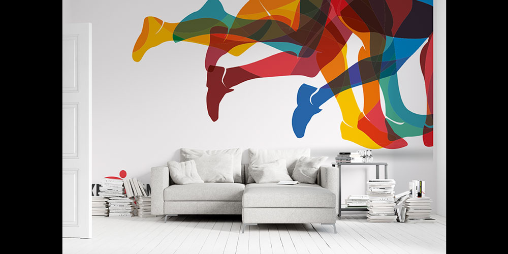 sports-wallpaper-decor-5831-02 Keep Run Koşu Duvar Kağıdı 5831