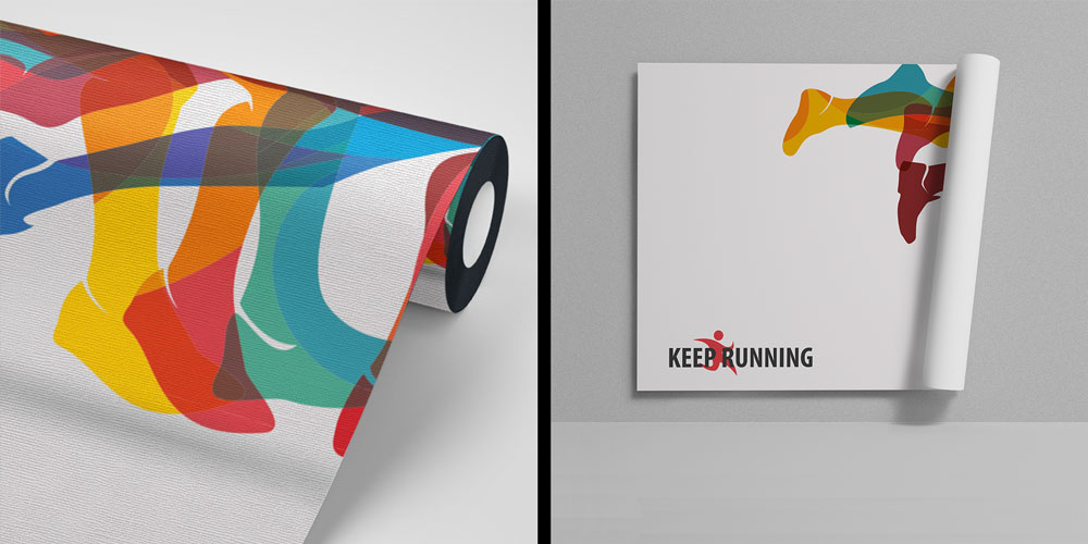 sports-wallpaper-decor-5831-05 Keep Run Koşu Duvar Kağıdı 5831