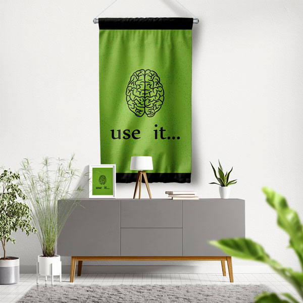 Zeka Temalı "Use It" Sınıf Duvar Flaması 8106