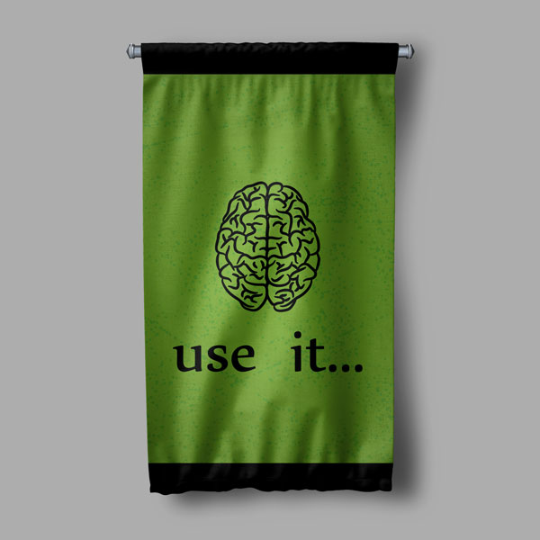 Zeka Temalı "Use It" Sınıf Duvar Flaması 8106