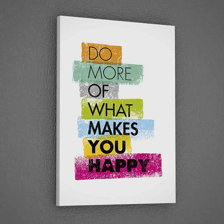 success-wall-art-3182-05 Seni Mutlu Edeni Daha Çok Yap Motivasyon Kanvası – 3182