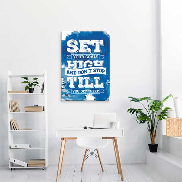 Yüksek Hedefler Belirle Motivasyon Duvar Kanvası – 3331