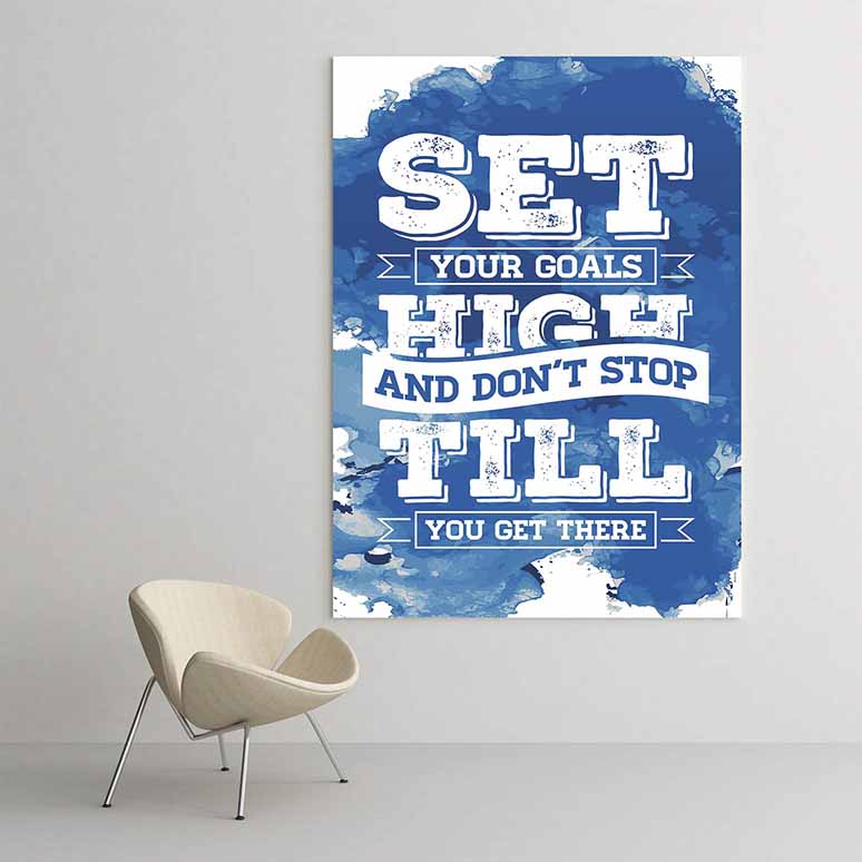 Yüksek Hedefler Belirle Motivasyon Duvar Kanvası – 3331