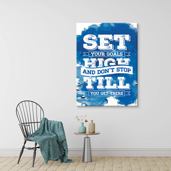 Yüksek Hedefler Belirle Motivasyon Duvar Kanvası – 3331