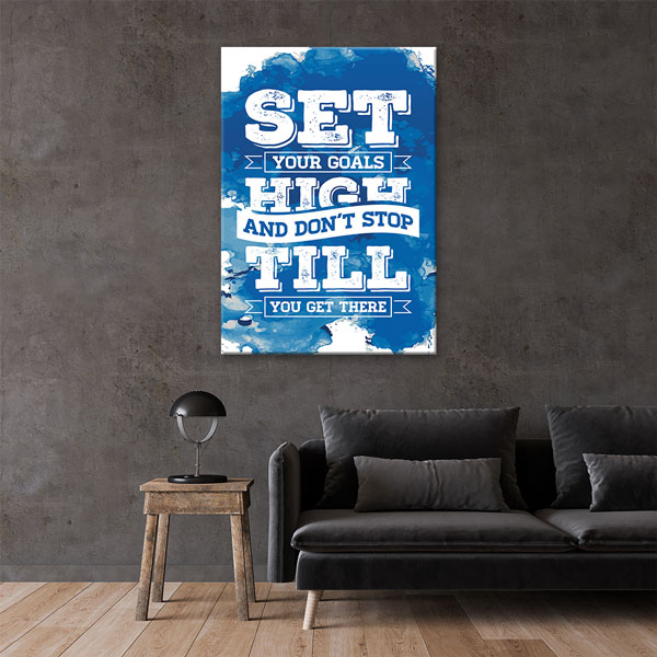Yüksek Hedefler Belirle Motivasyon Duvar Kanvası – 3331