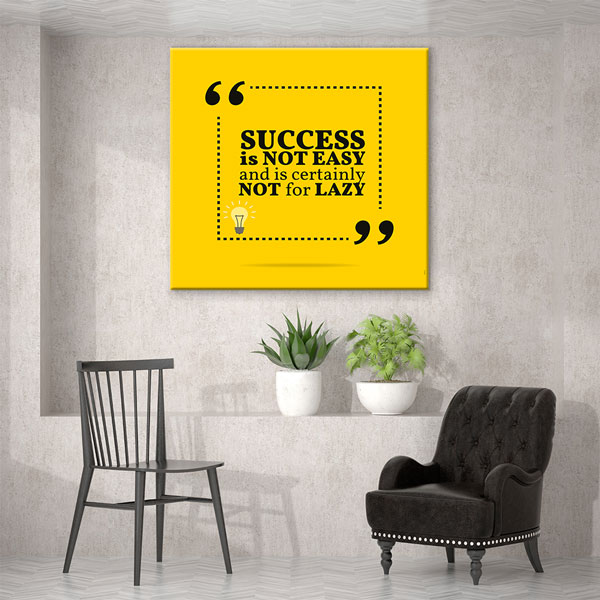 Çalışma Azmi Motivasyon Duvar Kanvası – 3346