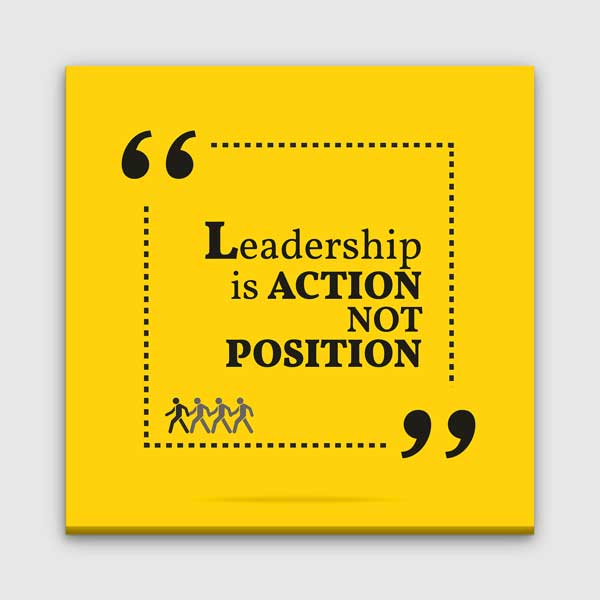 success-wall-posters-3178-00 Liderlik Eylemdir Konum Değil Duvar Tablosu – 3178
