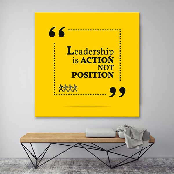 success-wall-posters-3178-01 Liderlik Eylemdir Konum Değil Duvar Tablosu – 3178