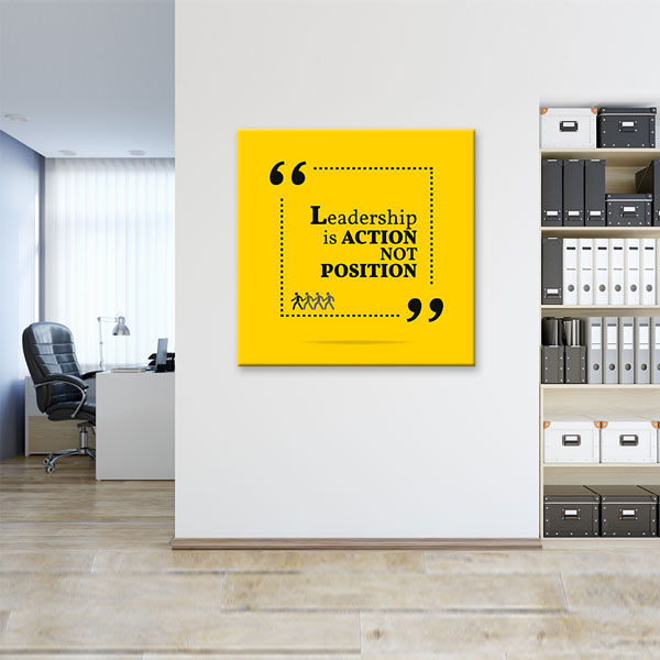 success-wall-posters-3178-07 Liderlik Eylemdir Konum Değil Duvar Tablosu – 3178
