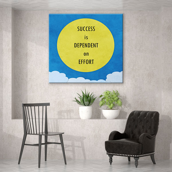Başarı Çabaya Bağlıdır Duvar Tablosu - Motivasyonel Sanat – 3304