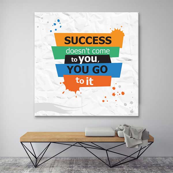 success-wall-posters-3326-02 Başarı Sana Gelmez Sen Ona Gidersin Duvar Tablosu – 3326