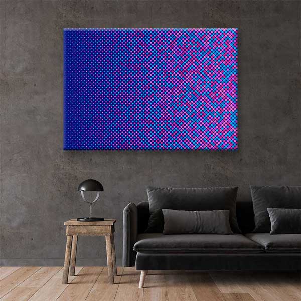 Soyut Halftone Nokta Desen Dijital Sanat Kanvas Duvar Tablosu 4809