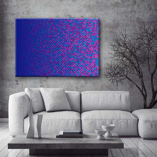Soyut Halftone Nokta Desen Dijital Sanat Kanvas Duvar Tablosu 4809
