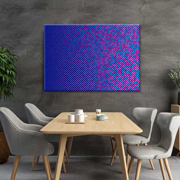 Soyut Halftone Nokta Desen Dijital Sanat Kanvas Duvar Tablosu 4809