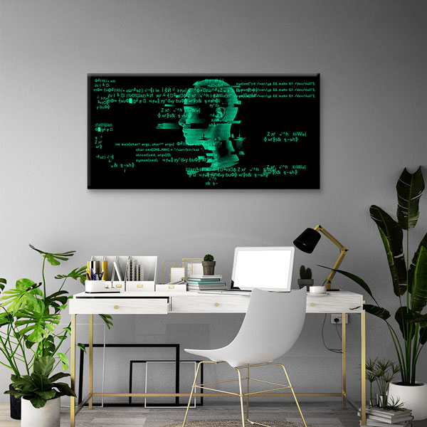 Yapay Zekâ Kod Temalı Dijital Teknoloji Ofis Kanvas Tablo – 5378