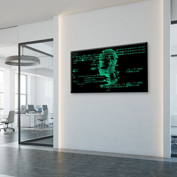 Yapay Zekâ Kod Temalı Dijital Teknoloji Ofis Kanvas Tablo – 5378
