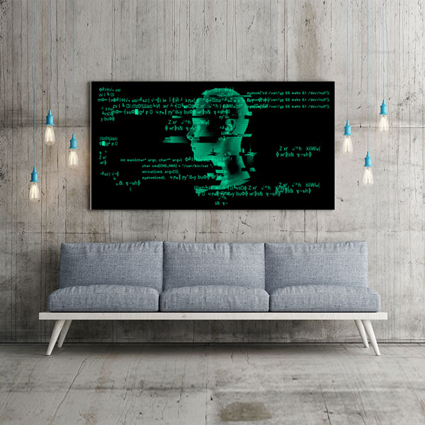 Yapay Zekâ Kod Temalı Dijital Teknoloji Ofis Kanvas Tablo – 5378