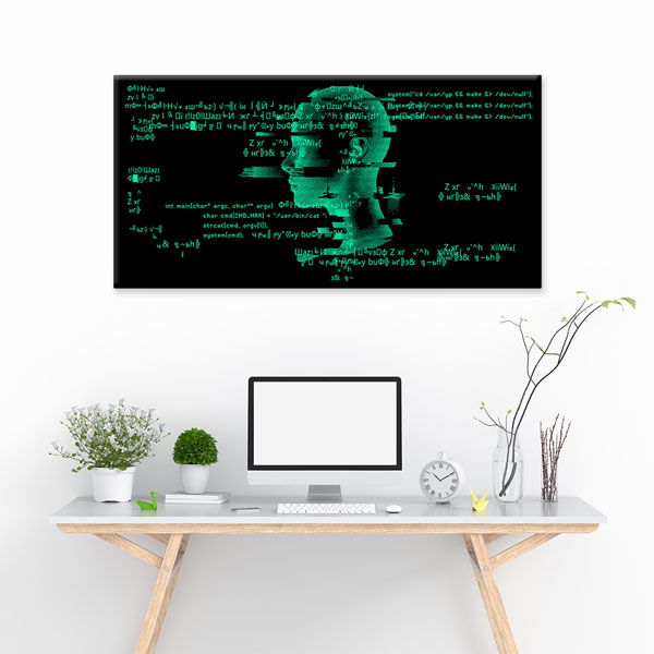 Yapay Zekâ Kod Temalı Dijital Teknoloji Ofis Kanvas Tablo – 5378