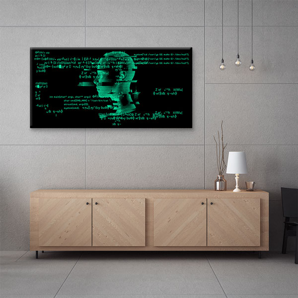 Yapay Zekâ Kod Temalı Dijital Teknoloji Ofis Kanvas Tablo – 5378