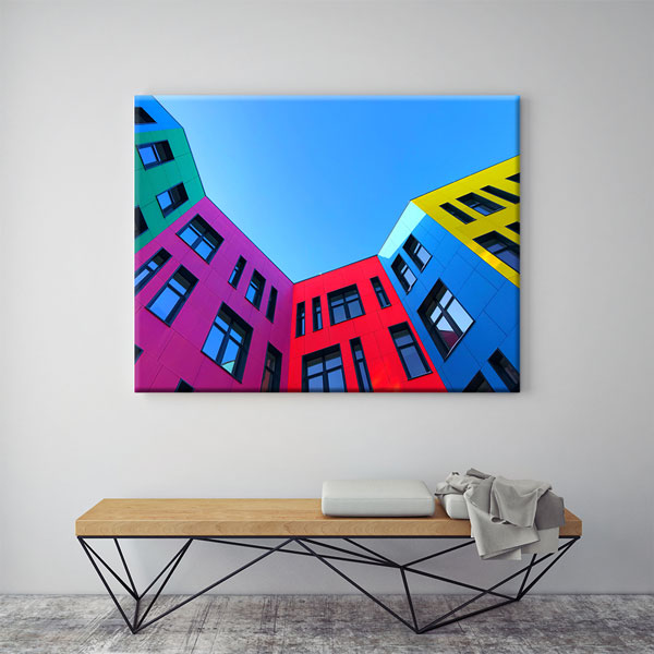Renkli Modern Mimari Kanvas Duvar Tablosu – 5536
