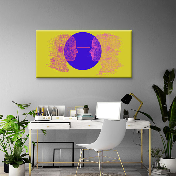 Yapay Zekâ ve Dijital İletişim Temalı Teknoloji Ofis Kanvas Tablo – 5374