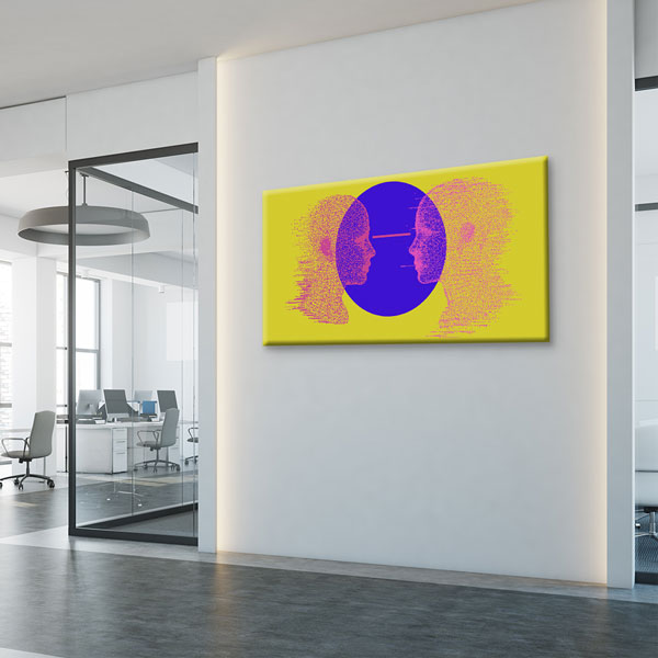 Yapay Zekâ ve Dijital İletişim Temalı Teknoloji Ofis Kanvas Tablo – 5374