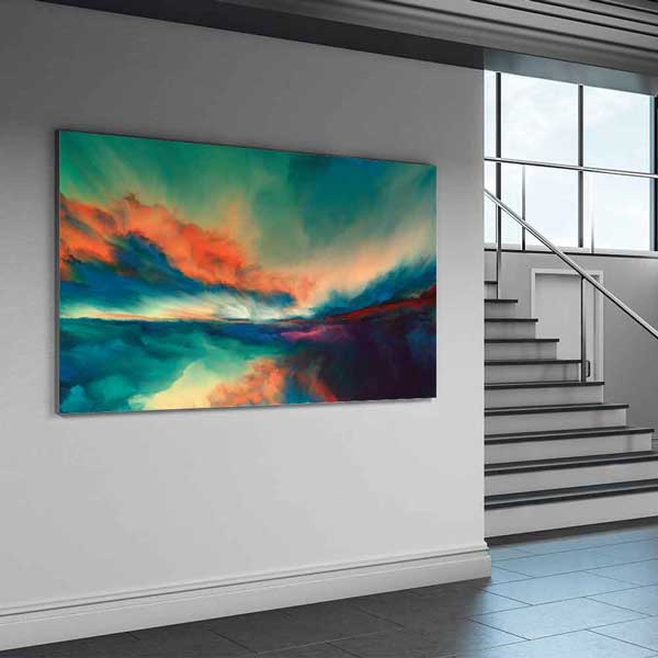 Soyut Ufuk ve Renk Geçişli Manzara Kanvas Tablo 4401