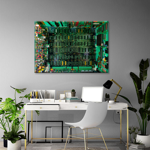 Elektronik Devre Kartı Temalı Kanvas Duvar Tablosu – 5444