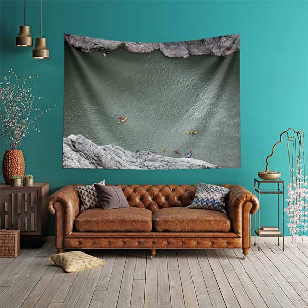 tapestry-wall-art-11667-01 Kanyon Nehri ve Kano Manzarası Duvar Örtüsü Kumaş Baskı 11667