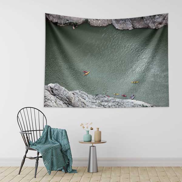 tapestry-wall-art-11667-02 Kanyon Nehri ve Kano Manzarası Duvar Örtüsü Kumaş Baskı 11667