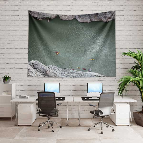 tapestry-wall-art-11667-03 Kanyon Nehri ve Kano Manzarası Duvar Örtüsü Kumaş Baskı 11667