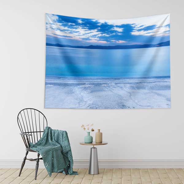 tapestry-wall-art-11686-02 Sakin Deniz ve Mavi Ufuk Manzarası Duvar Örtüsü 11686