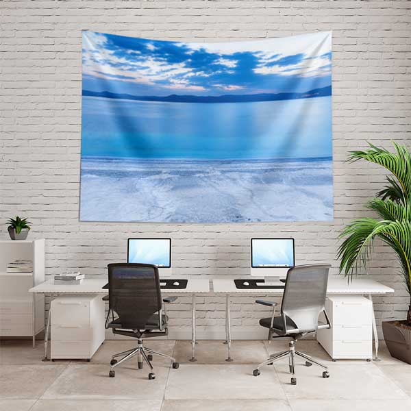 tapestry-wall-art-11686-03 Sakin Deniz ve Mavi Ufuk Manzarası Duvar Örtüsü 11686