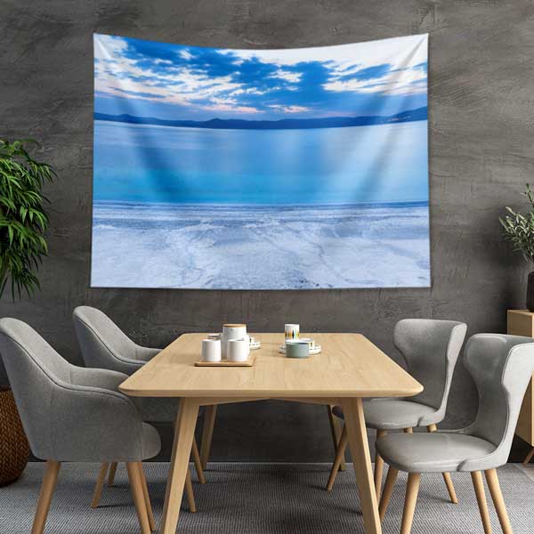 tapestry-wall-art-11686-04 Sakin Deniz ve Mavi Ufuk Manzarası Duvar Örtüsü 11686