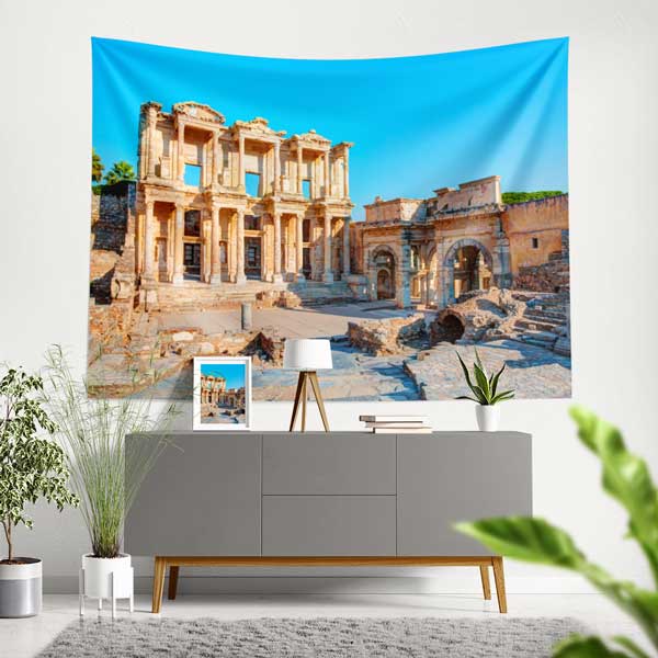 Antik Roma Anıtsal Yapıları Manzarası Duvar Örtüsü 11690