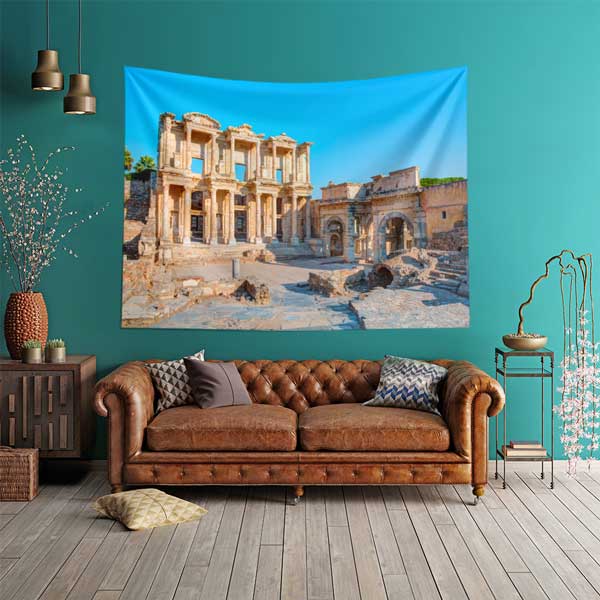 Antik Roma Anıtsal Yapıları Manzarası Duvar Örtüsü 11690