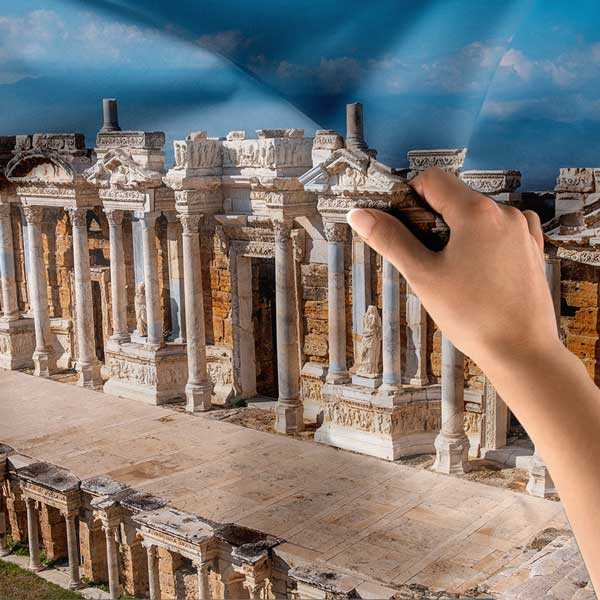 Antik Roma Sütunlu Cephe Yapıları Manzarası Duvar Örtüsü 11691