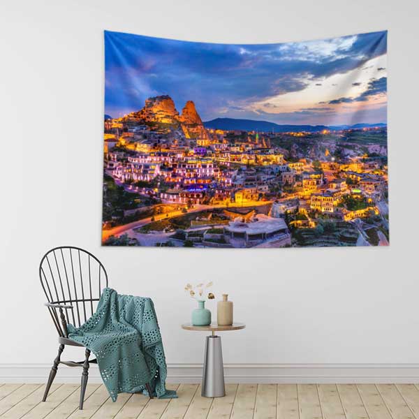 Kapadokya Akşam Manzarası Duvar Örtüsü 11741