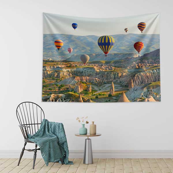 Kapadokya Vadi ve Balonlar Duvar Örtüsü 11743