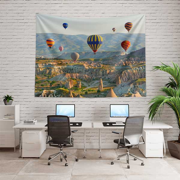 Kapadokya Vadi ve Balonlar Duvar Örtüsü 11743