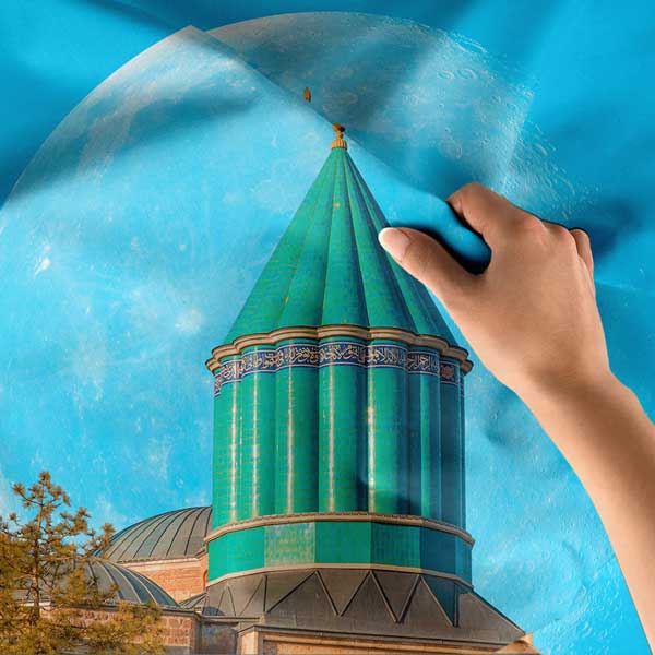 Mevlana Türbesi Manevi Duvar Örtüsü 11748